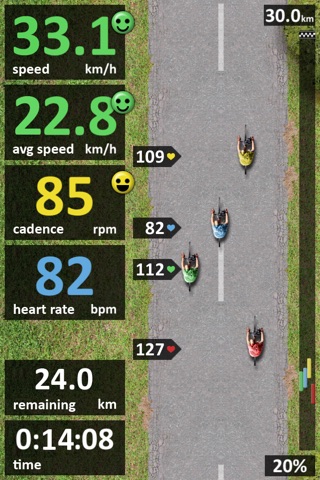 RaceMyGhost+ - Indoor cycling on a wind trainer, turned into a motivational virtual bicycle race screenshot 2