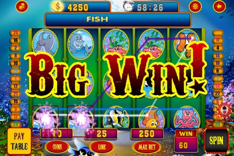 777 Blast Fish Slot Machines - (Gold Casino Slots) Win The Big Coin Cash Machines Free screenshot 2