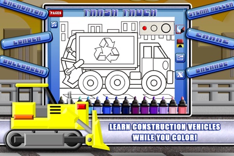 Marker Mania for Boys Lite - A Free Truck & Construction Coloring Book App screenshot 2