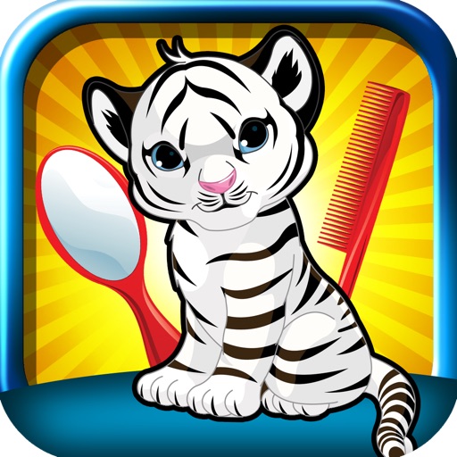 Cute Baby White Tiger icon