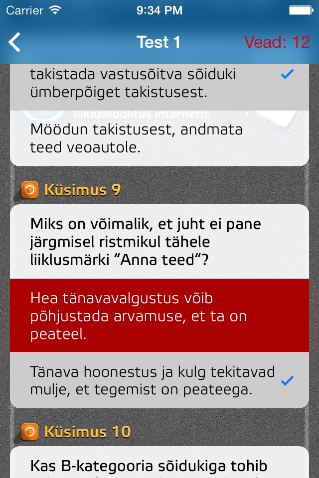 Liiklustestid screenshot 3