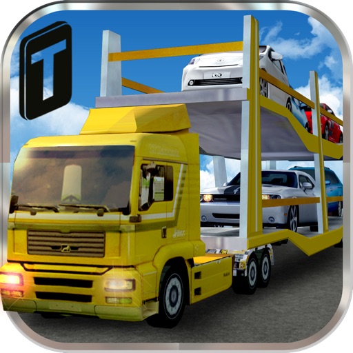 Car Transport Trailer 3D icon