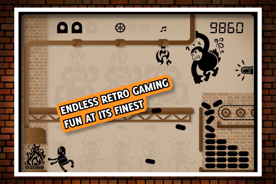 Monkey Labour - 80s handheld LCD retro game screenshot 2