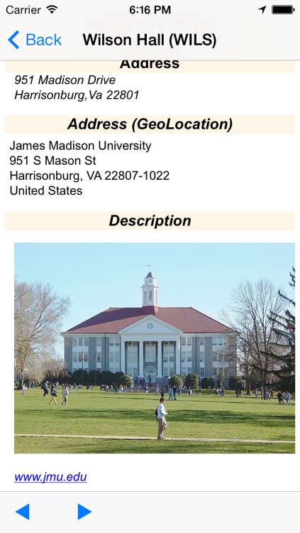 eMap JMU : James Madison University screenshot-2