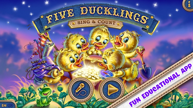 Five Ducklings! Educational song with fun animations and a karaoke feature! FULL VERSION.