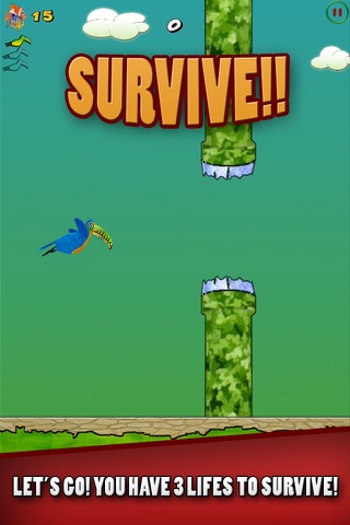 Happy Toucan Infinite Runner Pro Hunter – Real Fishing and Flying Flappy Adventure of a Tiny Bird, Clumsy Bird Through the Pipes For Kids screenshot 4