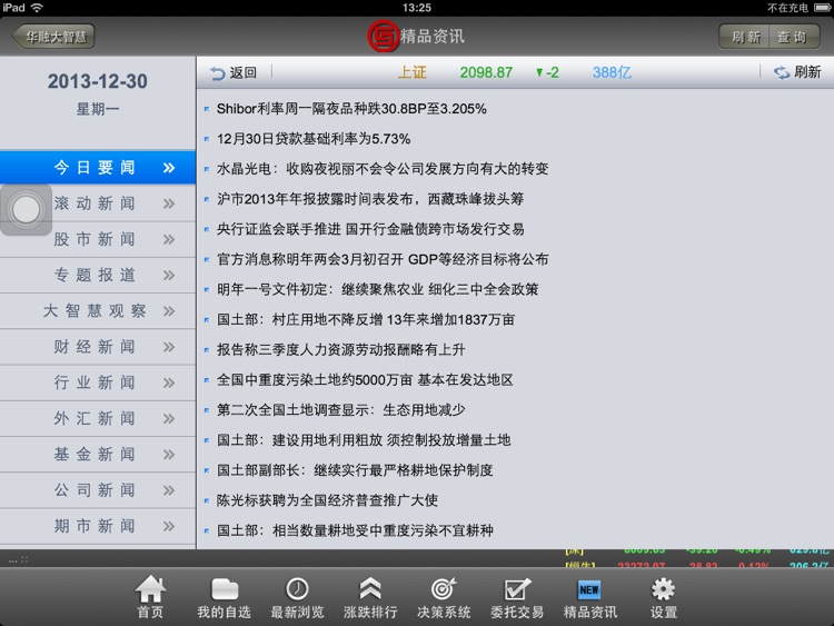 华融大智慧for iPad