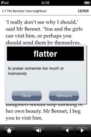 Pride and Prejudice: Oxford Bookworms Stage 6 Reader (for iPhone) screenshot 3