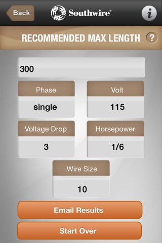 Pump Cable Calculator screenshot 4