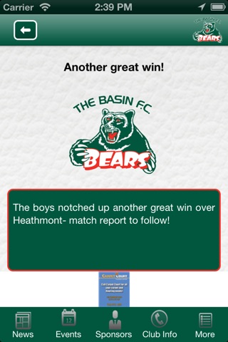 The Basin Football Club screenshot 2