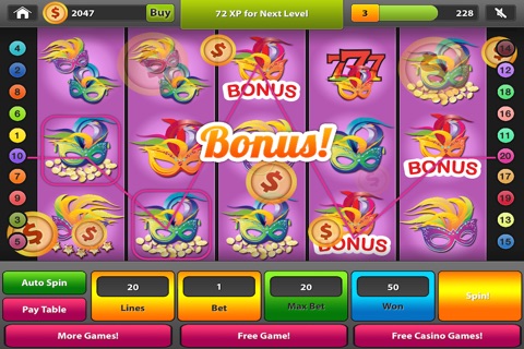 Carnival Slots Casino - Free Daily Bonus Coins, Deal or no Deal Slots, Vegas Slot Games with Best Jackpots, Win a Bag of Bucks screenshot 4