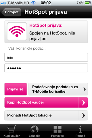 HotSpot Hrvatski Telekom screenshot 2