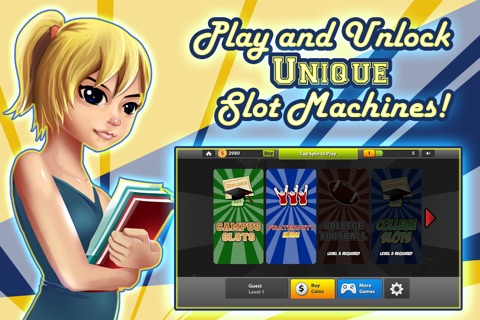 Campus Slots - FREE Casino Jackpot College Party Slot Machines screenshot 2