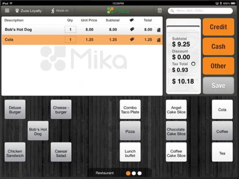 Mika POS screenshot 2