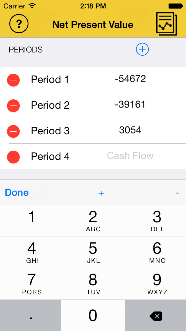 How to cancel & delete NPV Calculator from iphone & ipad 3