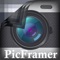 Apply custom frames around your pictures and color them the way you like with PicFrame