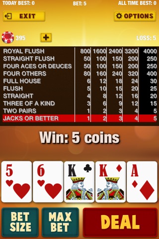 Aces Deluxe Video Poker Club at Sunset Strip Casino – 6 Free Lucky Bonus Card Gambling Games screenshot 3