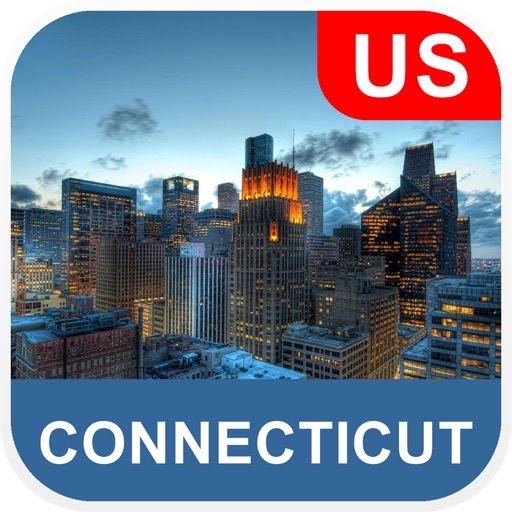 Connecticut, USA Offline Map - PLACE STARS