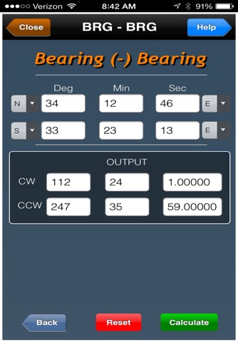 Bearing and Azimuths screenshot 3