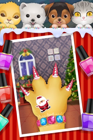 Christmas Pets Nail Salon - kids games screenshot 2