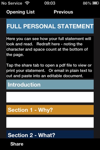 Personal Statement App screenshot 4