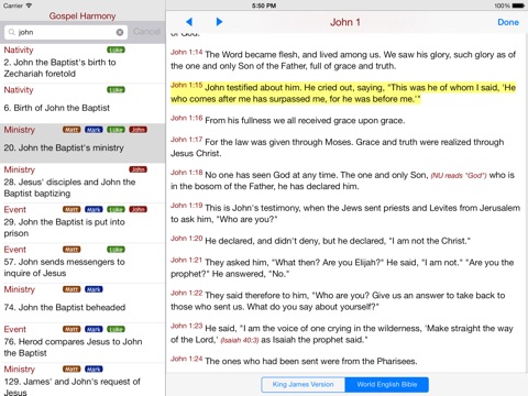 Gospel Harmony for iPad screenshot 3