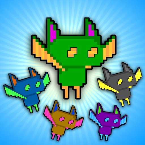 Pixie Bats - Flying Lil 8 Bit Pixels ~ Flap Tap N Fly iOS App