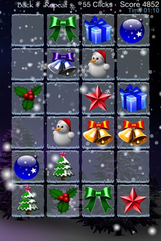 Christmas cards matching game HD screenshot 2