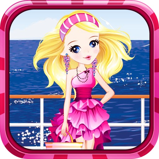 Adorable pink princess dress up Icon