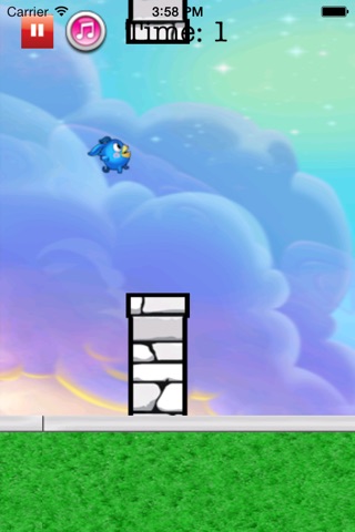 Smarcle Flappy Flyer - Clappy Blue Bird screenshot 2