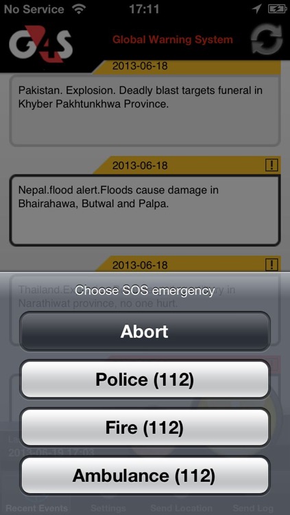 G4S Global Warning System