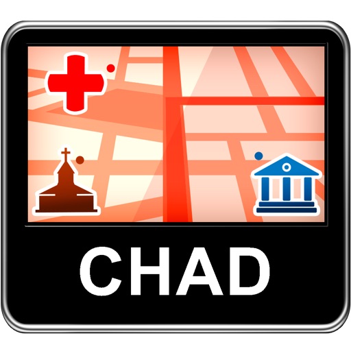 Chad Vector Map - Travel Monster icon