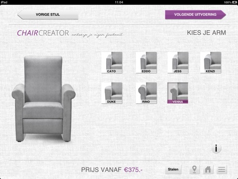 Chaircreator.nl screenshot 2