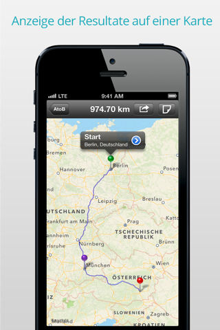 AtoB Distance Calculator Free - easy and fast air or car route measurement from A to B for travel and more screenshot 3