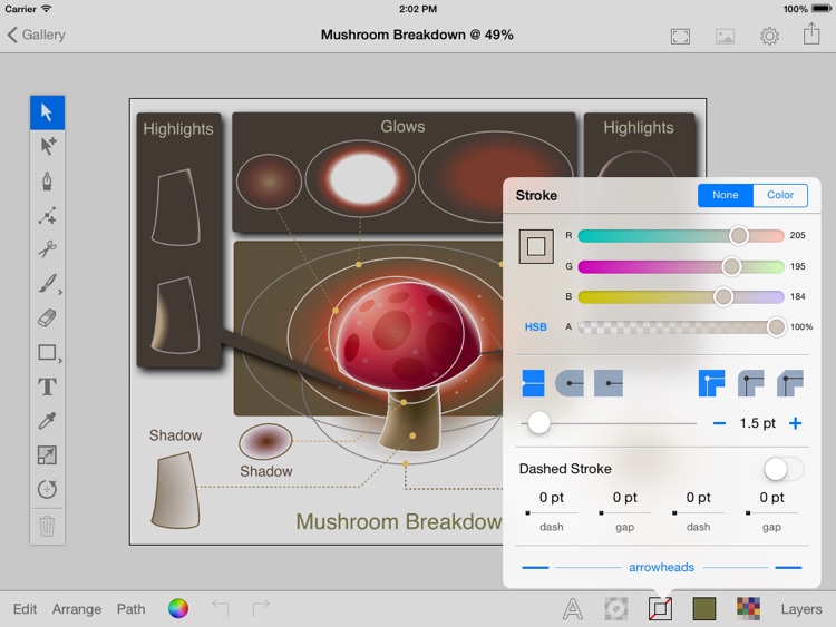 iDraw Pro: Vector illustrator for iPad screenshot-3