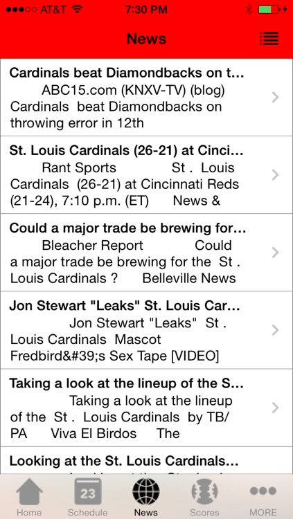 St Louis Baseball - a Cardinals News App by David VanBergen