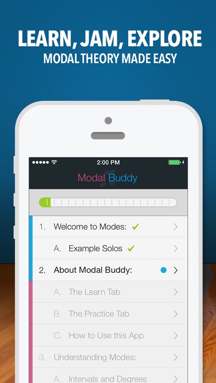 Modal Buddy - Guitar Jam Tool, Scales & Modes Theory Trainer