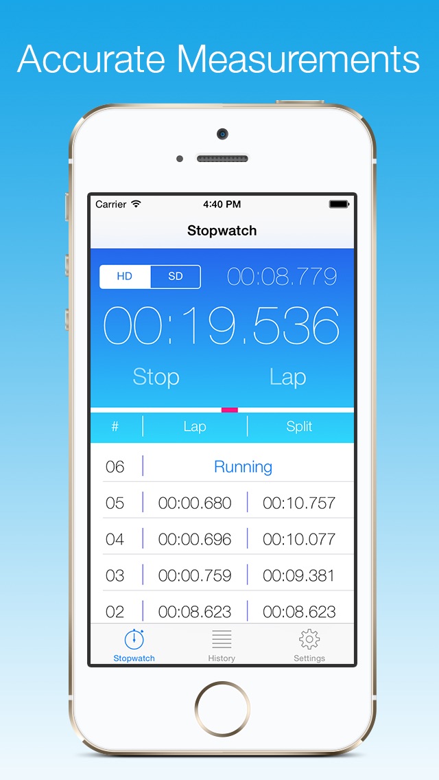 Stopwatch - ミリ秒単位の正確さ... screenshot1