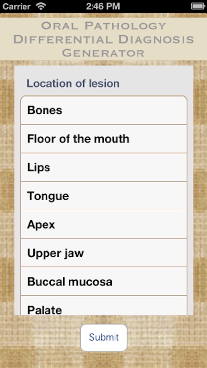 Oral Pathology Differential Diagnosis Generator