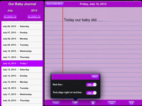 Our Baby Journal screenshot 2