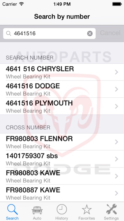 Autoparts for Dodge