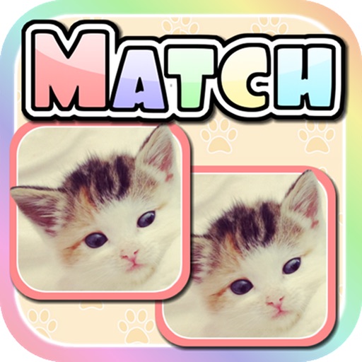 Cute Kitten Match HD - Kids Memory Game Icon