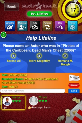 MovieFunatic - Free Multiplayer Social Movie Trivia Game screenshot 3