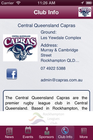 Central Queensland Capras screenshot 4