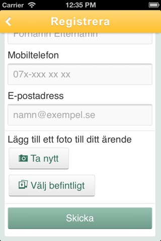 Humlegården ärendehantering screenshot 3