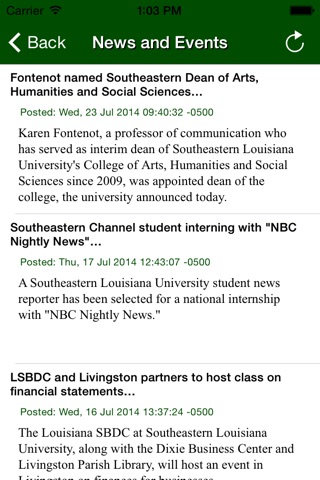 Southeastern Louisiana University screenshot 3