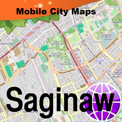 Saginaw, Midland, Bay City Street Map