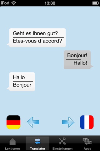 iSayHello German - French screenshot 3