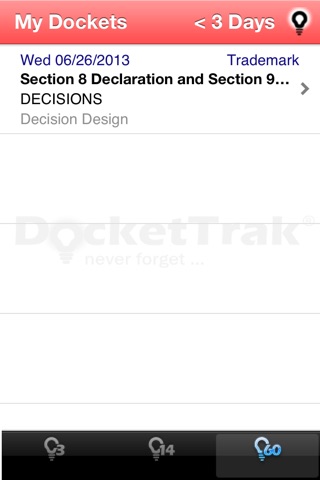 DocketTrak Alert screenshot 2