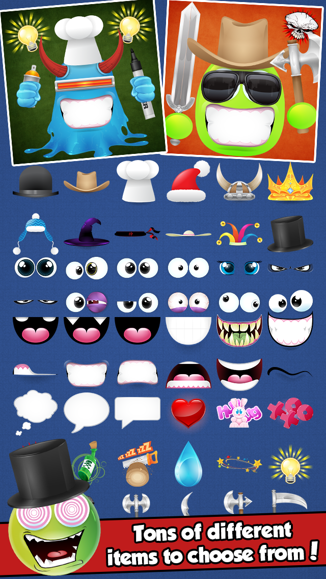 Blob Monster Avatar Creator - Make Funny Cartoon Characters for your  Contacts or Profile Pictures Free Download App for iPhone 